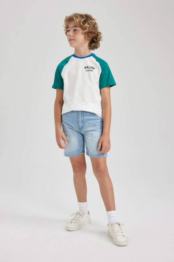 Light Blue Boys' Jean Shorts - 1