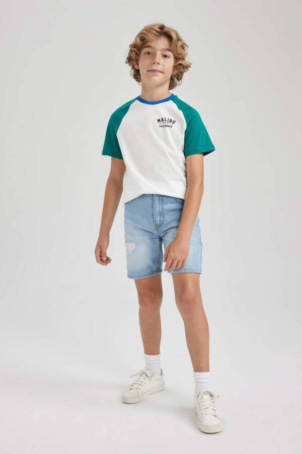 Light Blue Boys' Jean Shorts - 3