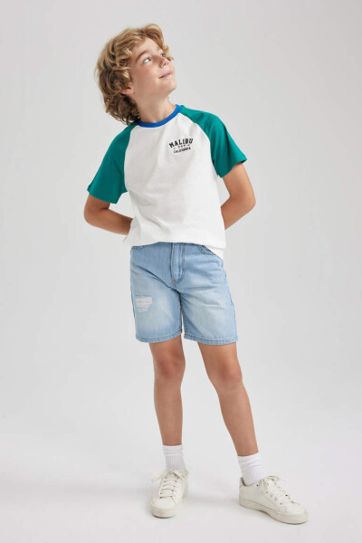 Light Blue Boys' Jean Shorts - 4