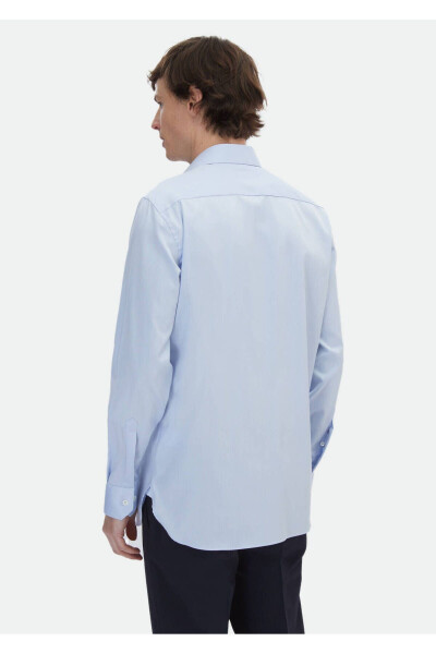 Light Blue Regular Fit Non-Iron Woven Classic 100% Cotton Shirt - 6