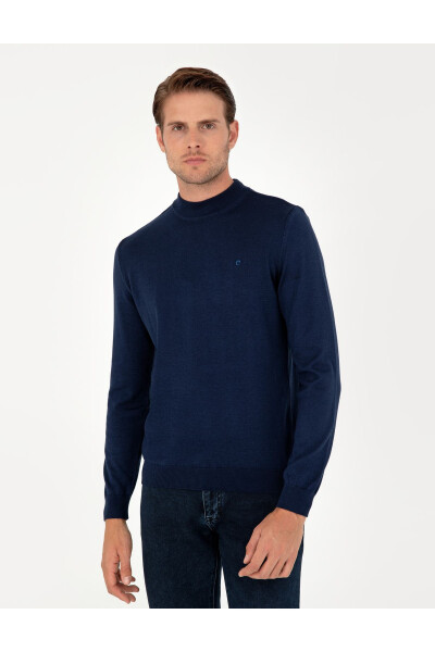 Light Blue Slim Fit Basic Sweater - 17