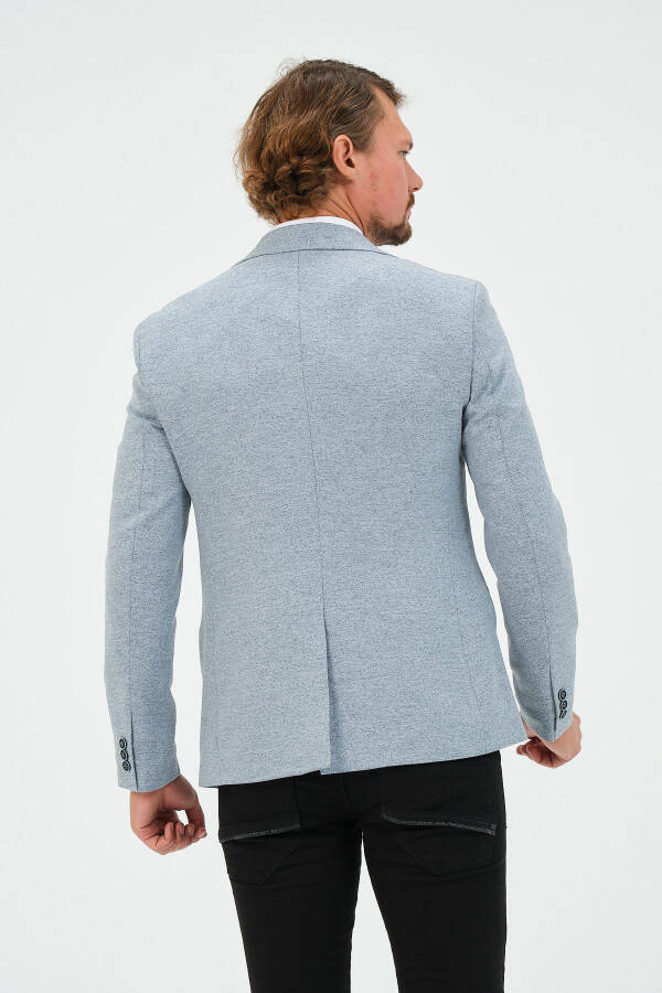 Light Blue Slim Fit Lined Men's Blazer Jacket, Stylish Jacket - 7