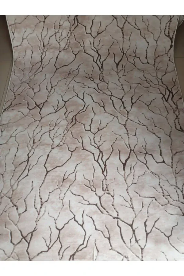 Light Brown Washable Anti-slip Base Four Season Living Room, Bathroom, Balcony, Youth Room Cut Runner - 3