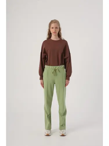 Light Green 01 Pocket Sweatpants-Green 