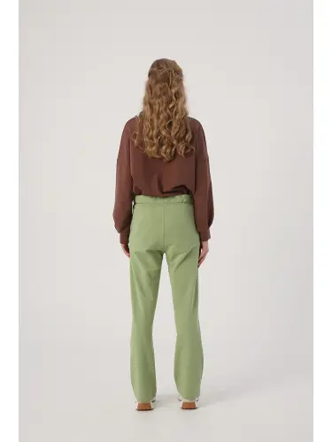 Light Green 01 Pocket Sweatpants-Green - 3