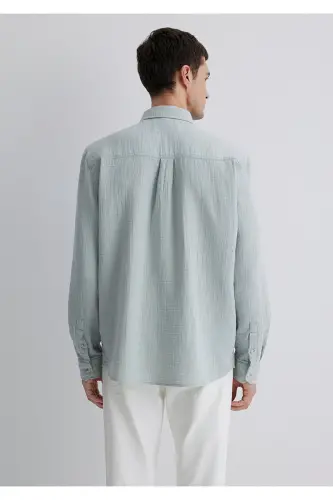 Light Green Shirt Regular Fit / Regular Cut 0211518-70148 - Gray-70148 - 4