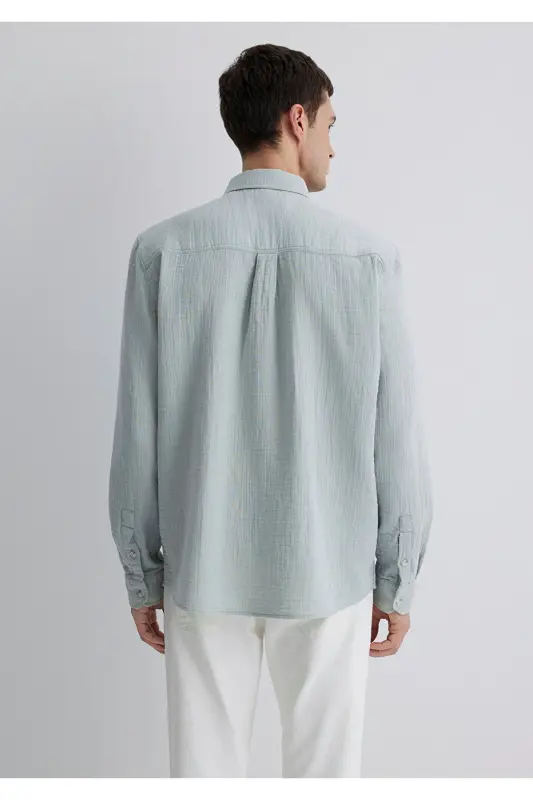 Light Green Shirt Regular Fit / Regular Cut 0211518-70148 - Gray-70148 - 4