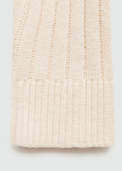 Light grey ribbed knitted sweater - 12