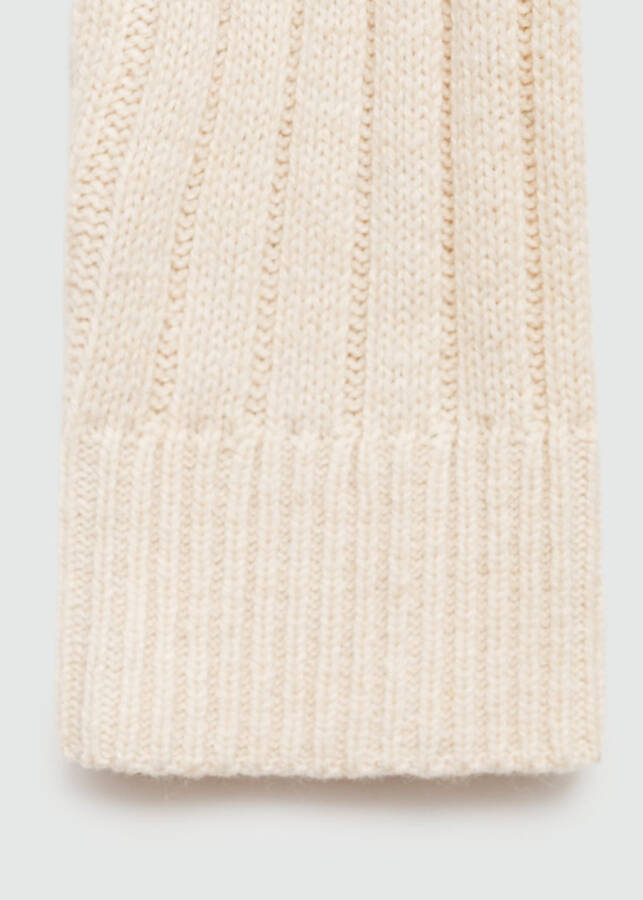 Light grey ribbed knitted sweater - 12