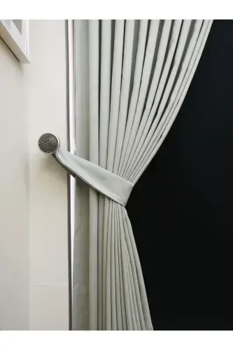 Light Grey Solid Color Backdrop Curtain, Flat Sewing without Pleats, Buckram Gathering, Single Panel-Light Grey - 7