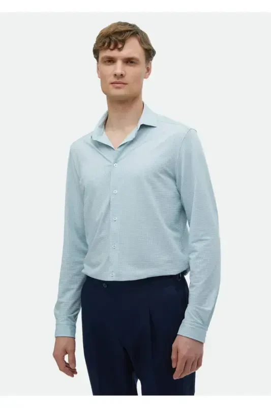 Light Grey Striped Casual Fit Casual Shirt - RAMSEY