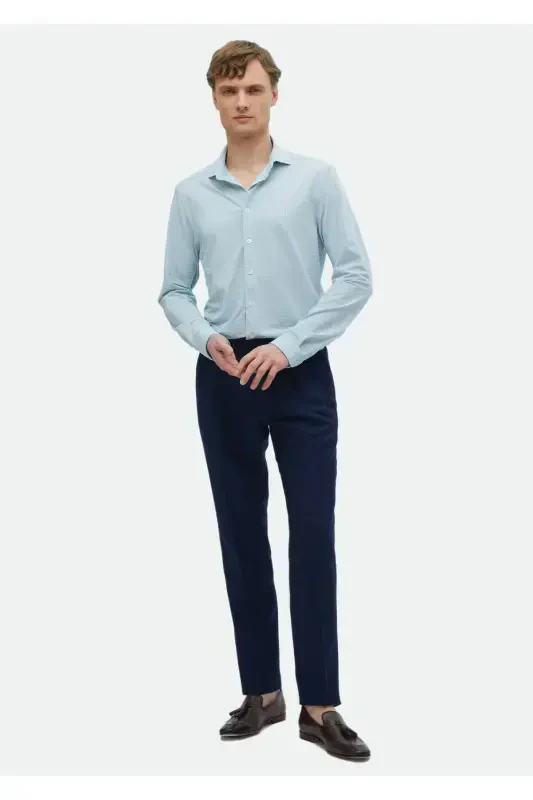 Light Grey Striped Casual Fit Casual Shirt - 2