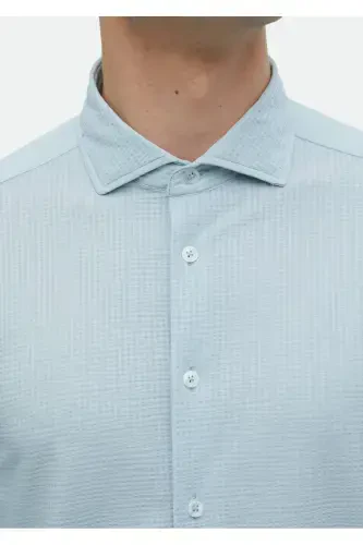 Light Grey Striped Casual Fit Casual Shirt - 5