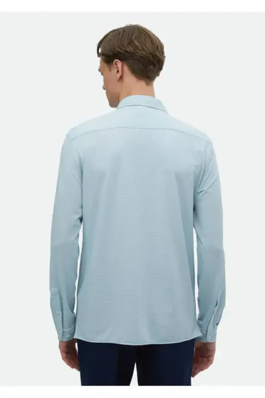 Light Grey Striped Casual Fit Casual Shirt - 6