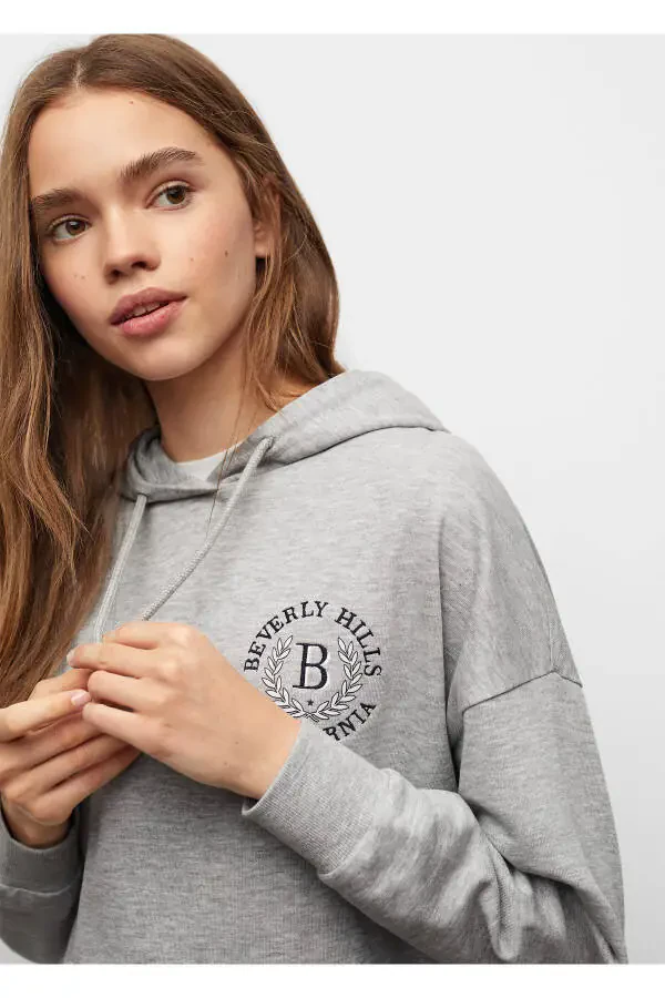 Light Grey Sweatshirt for Girls - 5