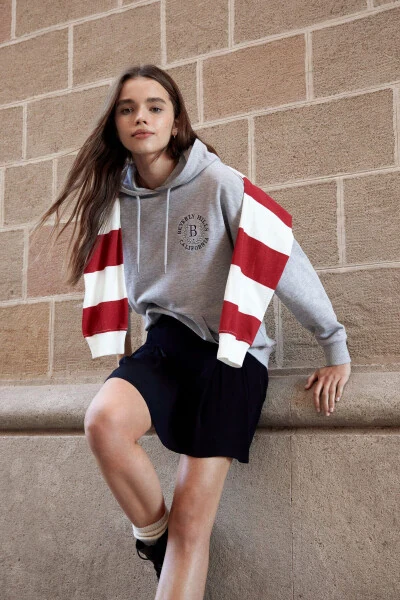 Light Grey Sweatshirt for Girls - 6