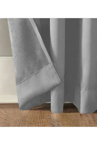 Light Grey Thermal Lightproof Blackout Blind Curtain (W X H)-Light Grey - 5