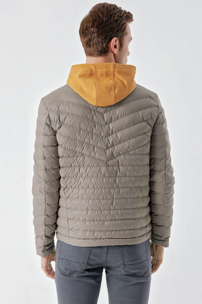 Light Grey Water Repellent Windproof Dynamic Fit Relaxed Fit Puffer Jacket - 15