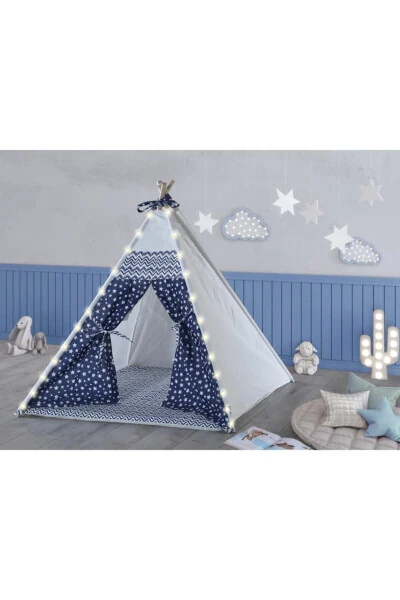 Lighted Indian Playhouse Activity Play Area Thick Cushioned Playhouse - WEBBURADA