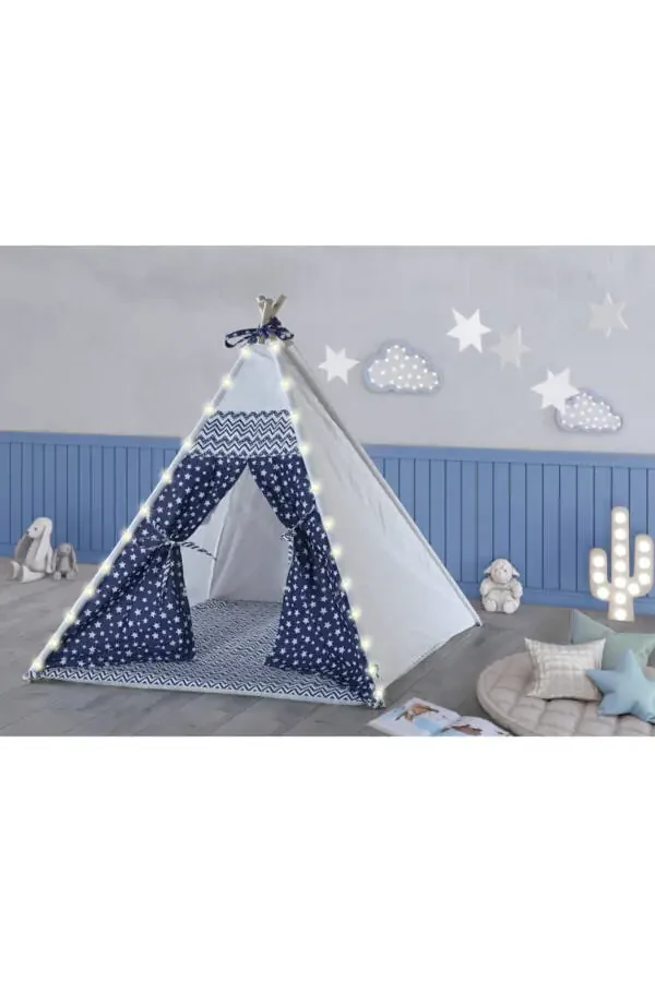 Lighted Indian Playhouse Activity Play Area Thick Cushioned Playhouse - 1