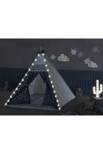 Lighted Indian Playhouse Activity Play Area Thick Cushioned Playhouse - 3