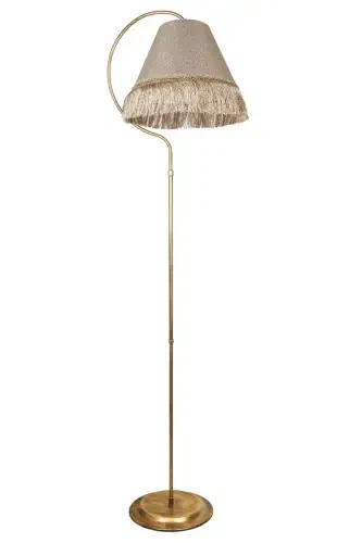 Lighting Floor Lamp Çise Black Yellow Patina Lampshade Brown Hat Yellow Tassel-BLACK YELLOW PATINA - 4