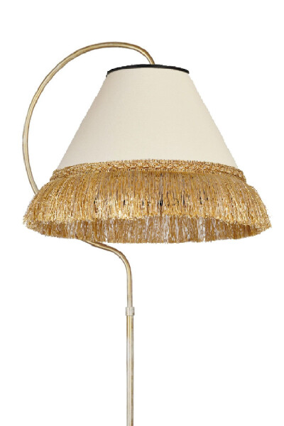 Lighting Floor Lamp Çise Cream Yellow Patina Lampshade Cream Hat Yellow Tassel - 5