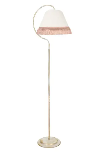 Lighting Floor Lamp Çise Cream Yellow Patina Lampshade Cream Hat Yellow Tassel - 3