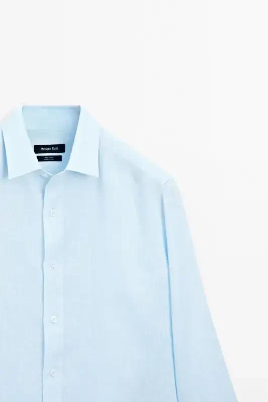 Lightweight 100% linen shirt - Sky blue - 6