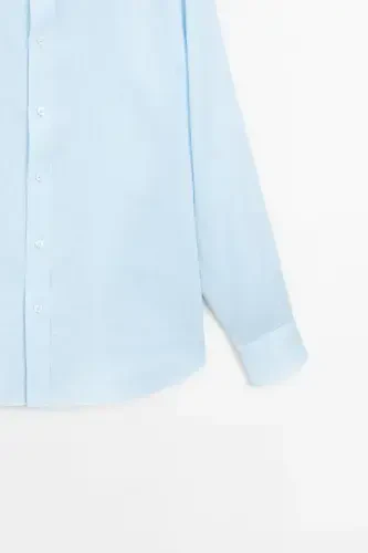 Lightweight 100% linen shirt - Sky blue - 8