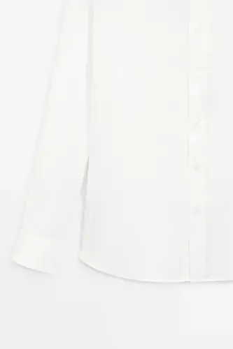 Lightweight 100% linen shirt-White - 3