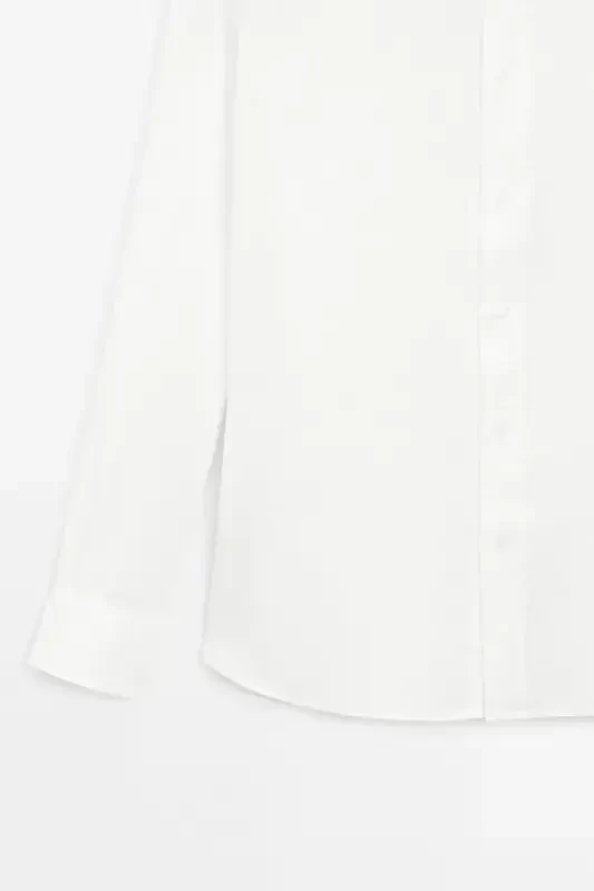 Lightweight 100% linen shirt-White - 3