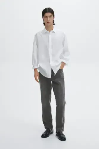 Lightweight 100% linen shirt-White - 4