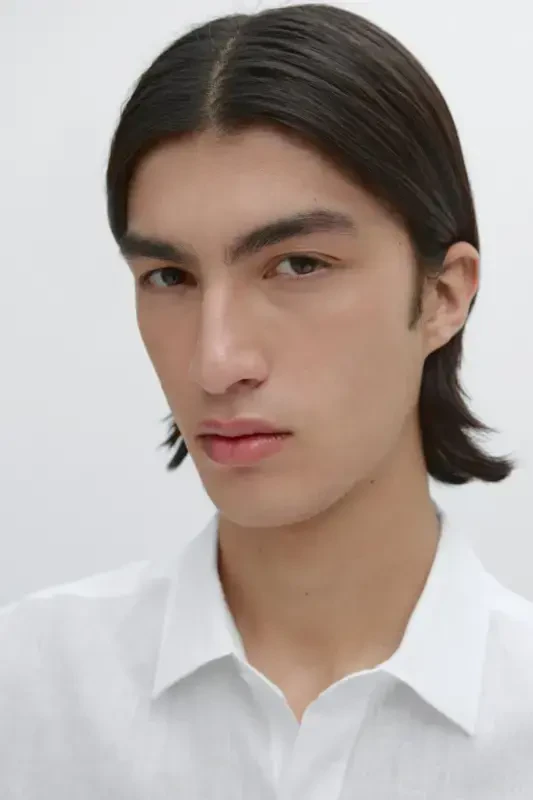 Lightweight 100% linen shirt-White - 7