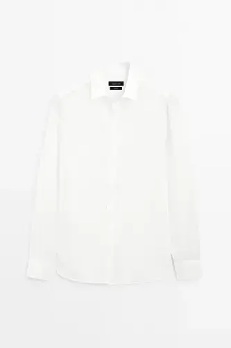 Lightweight 100% linen shirt-White - 8