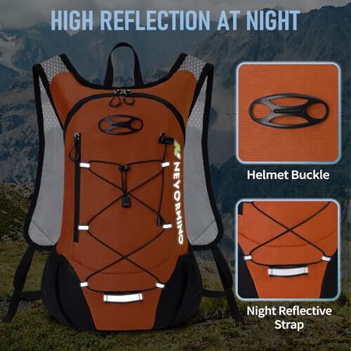 Lightweight Hydration Backpack, Running Backpack with 2L Water Bladder, Hydro Water Daypack for Cycling Hiking Rave for Men Women - 4