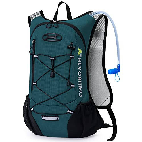 Lightweight Hydration Backpack, Running Backpack with 2L Water Bladder, Hydro Water Daypack for Cycling Hiking Rave for Men Women - 3