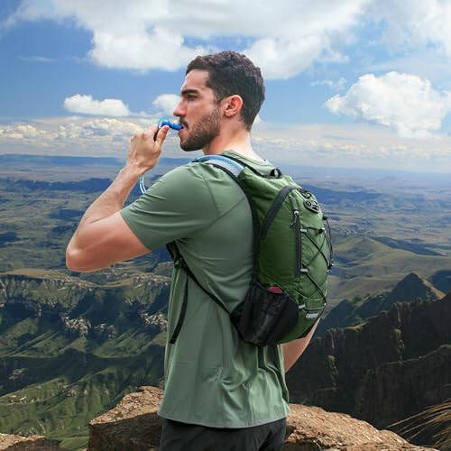 Lightweight Hydration Backpack, Running Backpack with 2L Water Bladder, Hydro Water Daypack for Cycling Hiking Rave for Men Women - 6