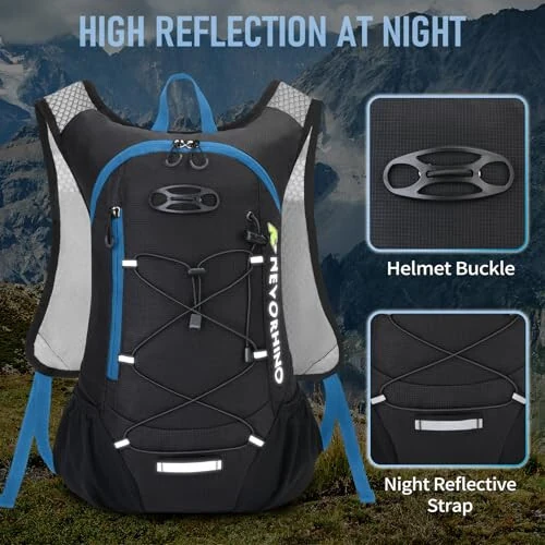 Lightweight Hydration Backpack, Running Backpack with 2L Water Bladder, Hydro Water Daypack for Cycling Hiking Rave for Men Women - 4