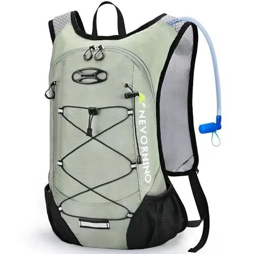 Lightweight Hydration Backpack, Running Backpack with 2L Water Bladder, Hydro Water Daypack for Cycling Hiking Rave for Men Women - 1