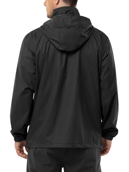 Lightweight raincoat, waterproof, packable, hooded, outdoor windbreaker. - 3