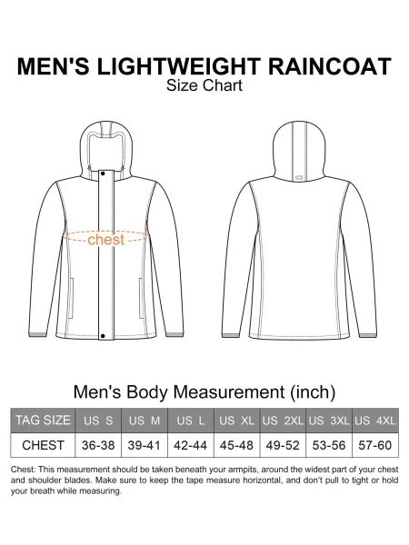 Lightweight raincoat, waterproof, packable, hooded, outdoor windbreaker. - 7