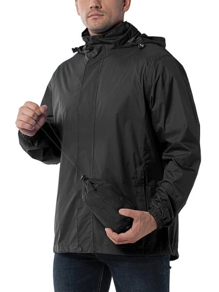 Lightweight raincoat, waterproof, packable, hooded, outdoor windbreaker. - OFF ROAD VENTURES