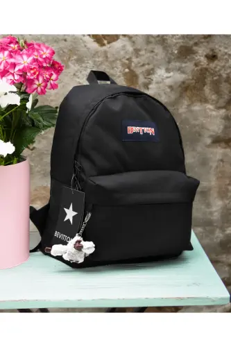 Lightweight Water-Resistant Black Unisex Backpack 360 - 1