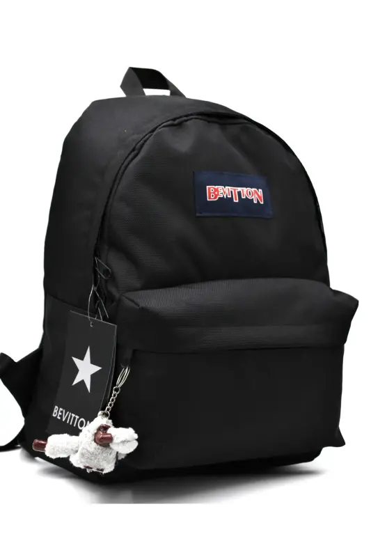 Lightweight Water-Resistant Black Unisex Backpack 360 - 2
