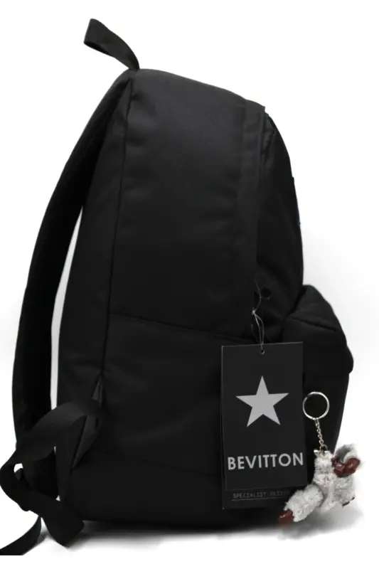 Lightweight Water-Resistant Black Unisex Backpack 360 - 5