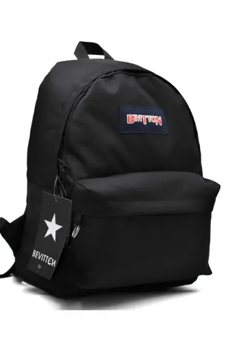 Lightweight Water-Resistant Black Unisex Backpack 360 - 2