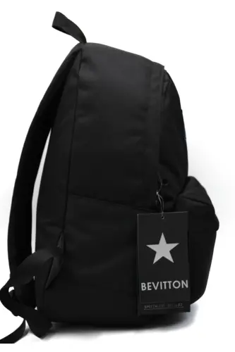 Lightweight Water-Resistant Black Unisex Backpack 360 - 4