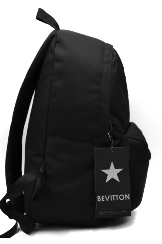 Lightweight Water-Resistant Black Unisex Backpack 360 - 4