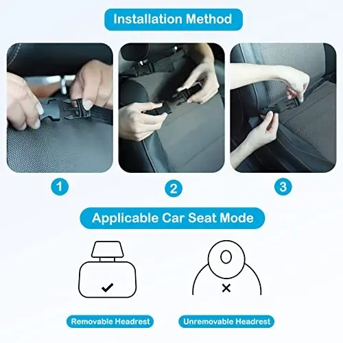 LIHBHOID 2 Pack Car Backseat Organizer,Car Storage Organizer with 12.5 inch Tablet Holder Tissue Box Car Seat Back Protectors with Hole for USB/Earphone/Charging,Road Trip Essentials kids - 6